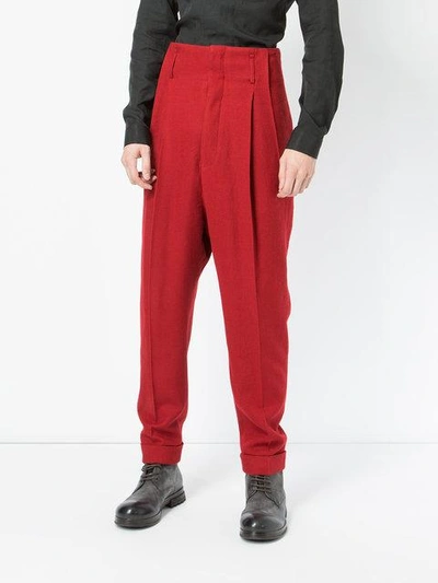 Shop Haider Ackermann Drop-crotch Tailored Trousers