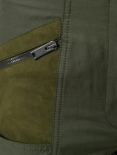 Shop Stella Mccartney Contrast Pocket Cropped Trousers - Green