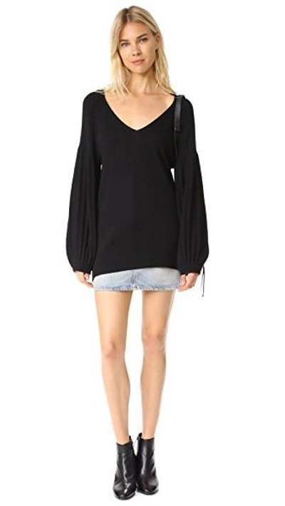 Shop Ella Moss Francesca Sweater In Black