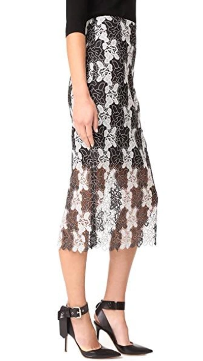 Shop Diane Von Furstenberg Pencil Skirt In Black/white