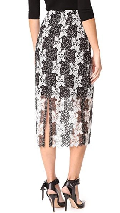 Shop Diane Von Furstenberg Pencil Skirt In Black/white