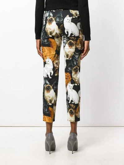 Shop Dolce & Gabbana Cat Print Cropped Trousers