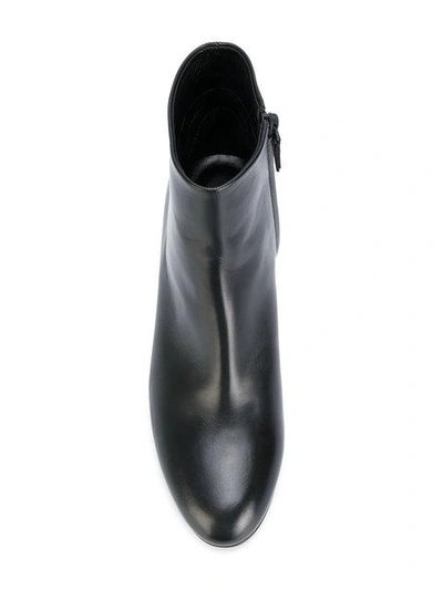 Shop Casadei Chain Heel Ankle Boots - Black