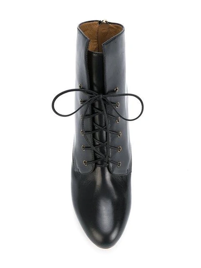 Shop Francesco Russo Lace-up Heeled Boots