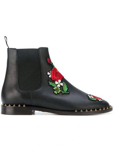 Shop Charlotte Olympia Rose Patch Chelsea Boots