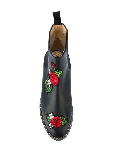 Shop Charlotte Olympia Rose Patch Chelsea Boots