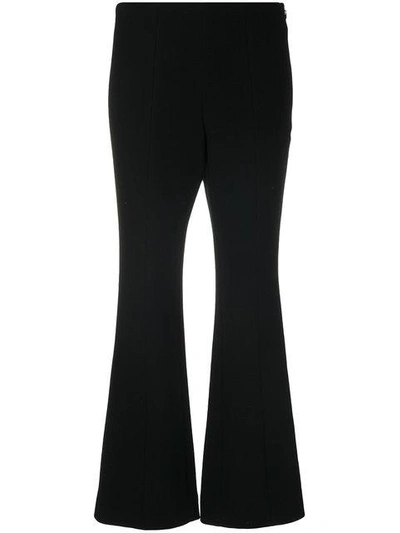 Shop Sonia Rykiel Flared Cropped Trousers - Black