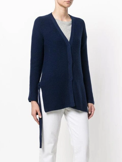 Shop Ursula Conzen V-neck Cashmere Cardigan In Blue