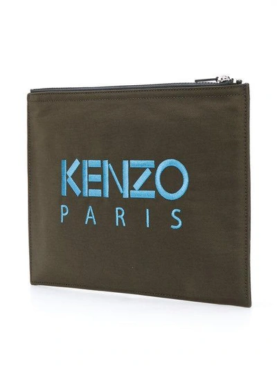 Shop Kenzo Tiger Clutch In Green