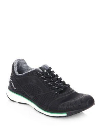 Adidas By Stella Mccartney Adizero Adios Knit Sneaker, Black/white