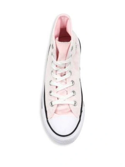 Shop Converse Classic Velvet High-top Sneakers In Arctic Pink