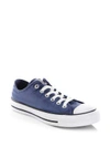 Converse Women's Chuck Taylor Ox Velvet Casual Sneakers From Finish Line In Midnight Navy/white/white