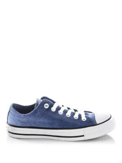 Shop Converse Classic Velvet Sneakers In Midnight