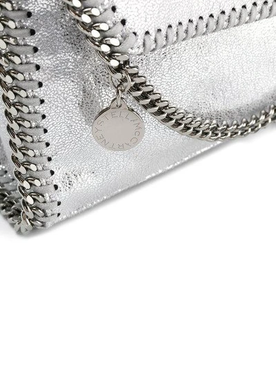 Shop Stella Mccartney Falabella Foldover Shoulder Bag - Grey