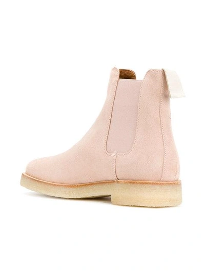 Shop Common Projects Chelsea Boots In Pink