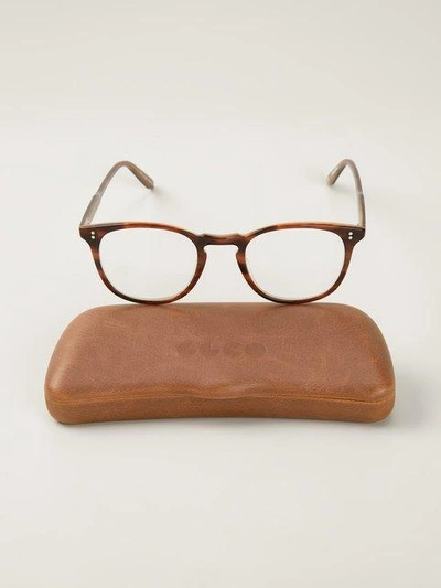 Shop Garrett Leight 'kinney' Optical Glasses In Brown