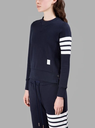 Shop Thom Browne Women's Blue Classic Sweatshirt