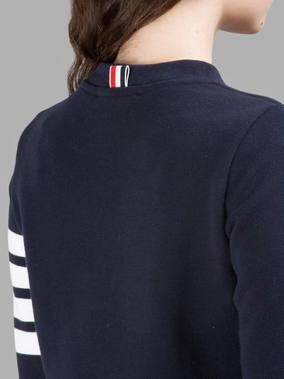 Thom Browne Navy Classic Four Bar Sweatshirt In Blue | ModeSens