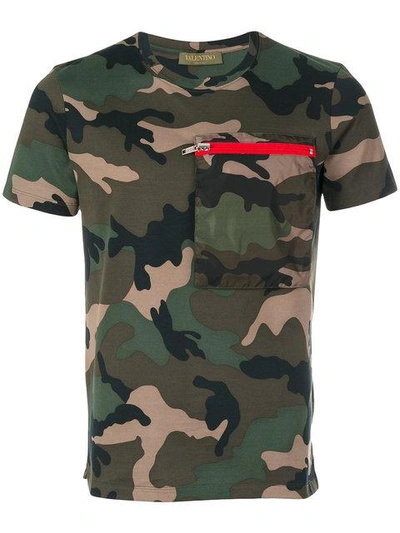 Valentino Camouflage Print T-shirt