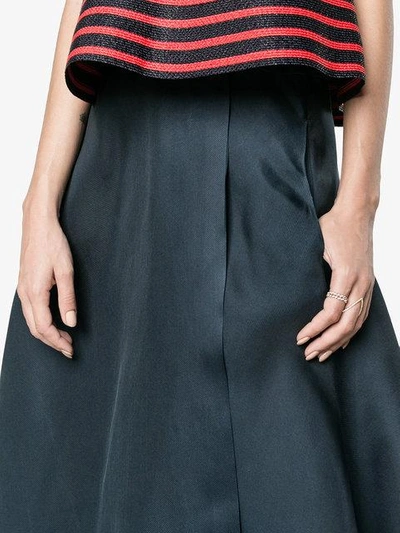 Shop Rosie Assoulin Transformer High-waisted Skirt - Blue