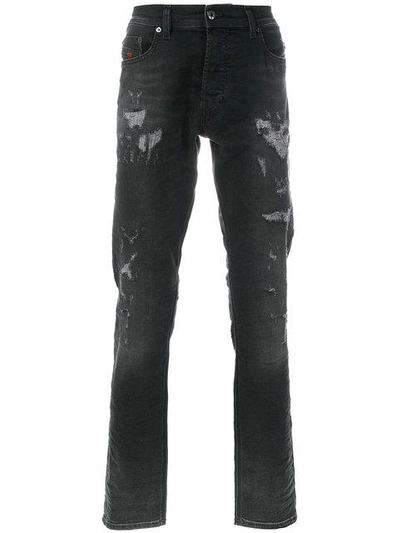 Shop Diesel Slim Carrot Fit Jeans - Black