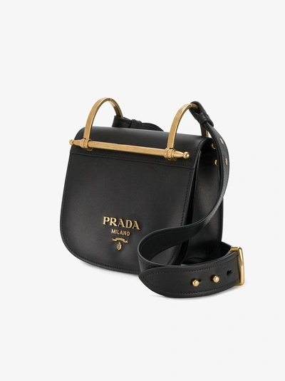 Shop Prada 'pionniere' Umhängetasche In Black