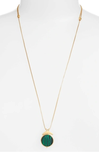 Madewell Pivot Pendant Necklace In Plaza Green