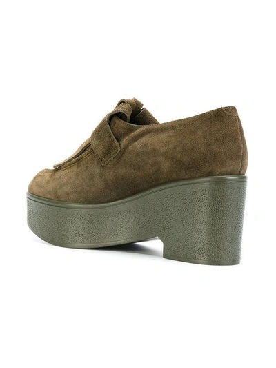 Shop Robert Clergerie Xati Platform Loafers In Green