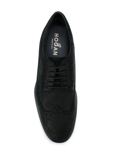 Hogan H304 New Route Derby Shoes In Nero | ModeSens