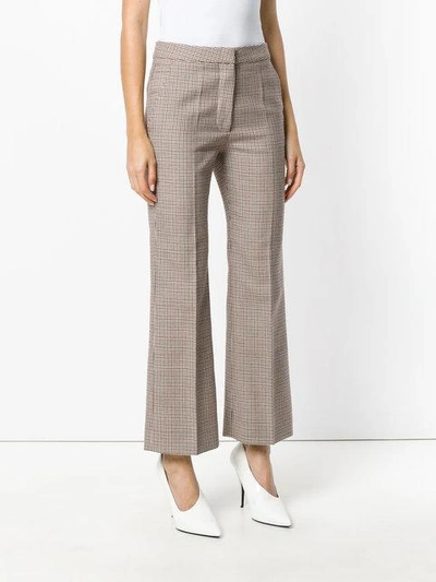 Shop Stella Mccartney Herringbone Angela Trousers - Brown