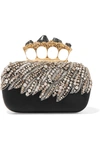 Alexander Mcqueen Eagle Wing Knuckle Box Clutch - Black