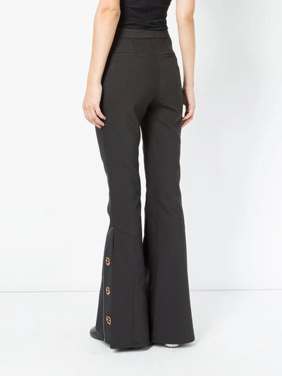 Ellery Flared Button Trousers In Black
