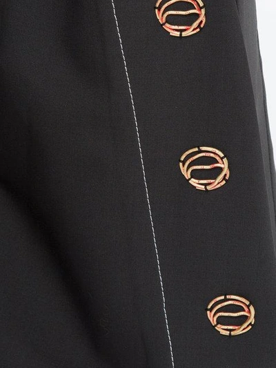 Ellery Flared Button Trousers In Black