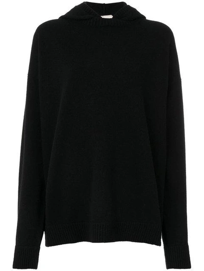 Shop Fine Edge Hooded Jumper - Black