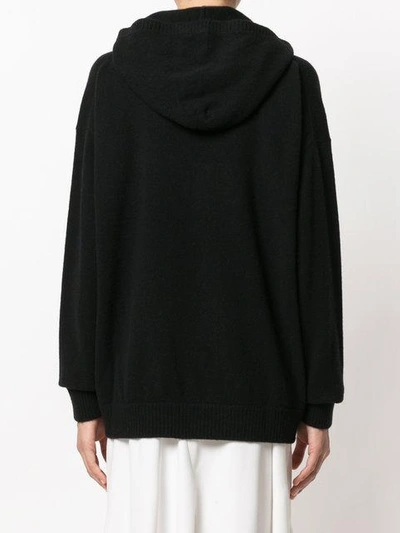 Shop Fine Edge Hooded Jumper - Black