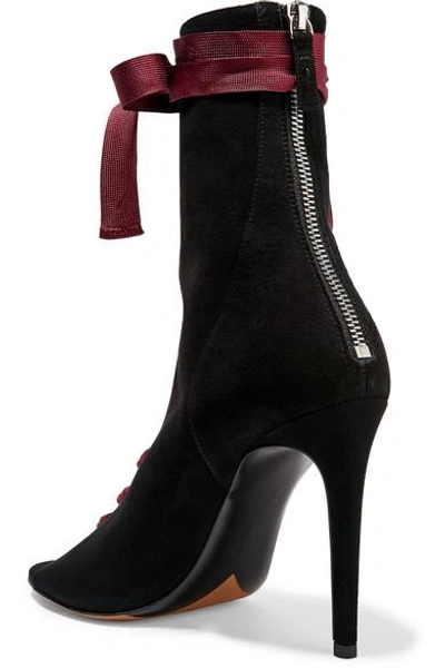 Shop Tabitha Simmons Klara Lace-up Suede Ankle Boots