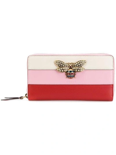 Shop Gucci Queen Margaret Leather Zip Around Wallet