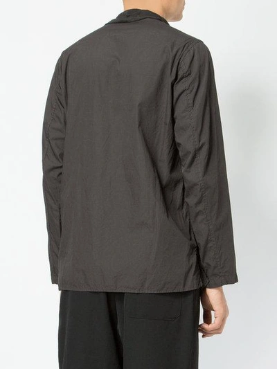 Shop Yohji Yamamoto Draped Neck Shirt In Black