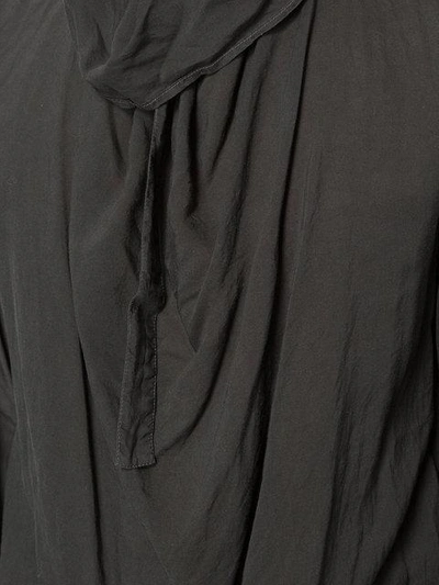 Shop Yohji Yamamoto Draped Neck Shirt In Black