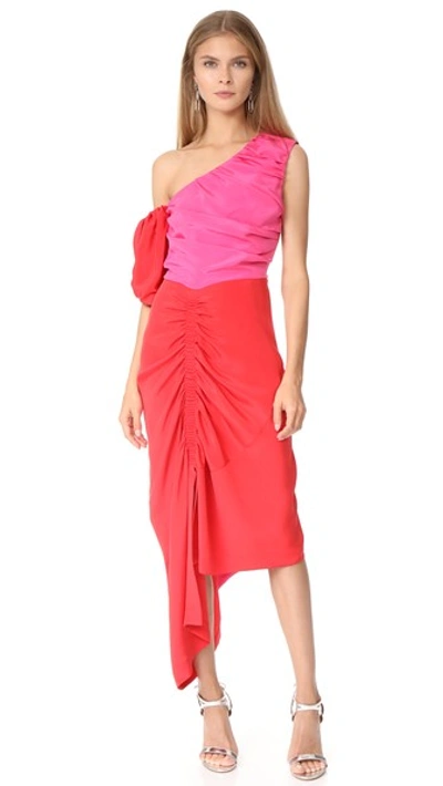 Preen By Thornton Bregazzi Nicole Dress In Red/pink