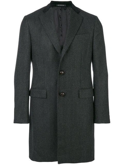 Shop Caruso Single Breasted Coat - Grey