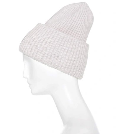 Shop Acne Studios Pansy Wool Hat In Chalk Grey