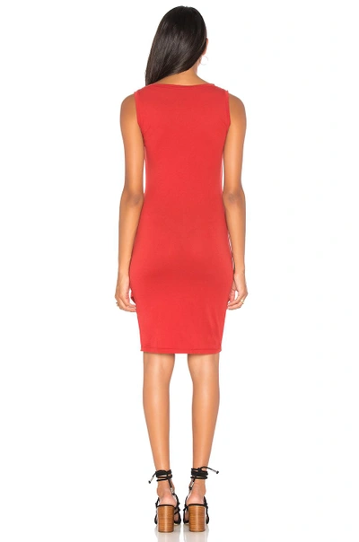 Shop Bobi Supreme Jersey Ruched Bodycon Dress In Red