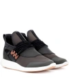 Y-3 Elle Run leather and fabric sneakers