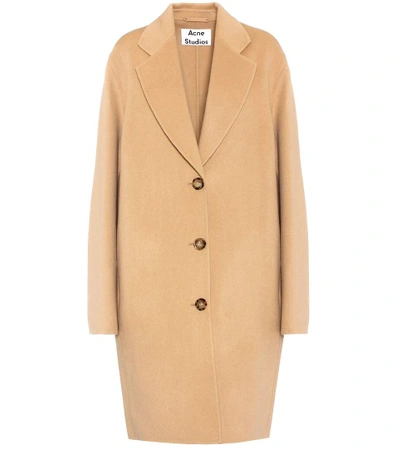 Acne Studios Landi羊毛羊绒混纺大衣 In Beige