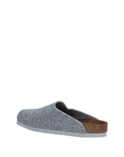 Shop Birkenstock Slippers In Light Grey