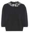 VALENTINO Embellished wool and cashmere sweater