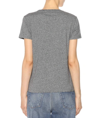 Shop Kenzo Printed Cotton T-shirt In Aethracite