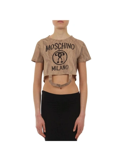 Shop Moschino T-shirt T-shirt Women  Couture In Beige