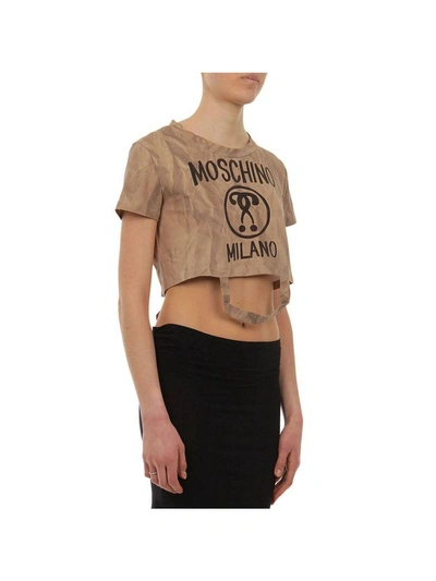 Shop Moschino T-shirt T-shirt Women  Couture In Beige